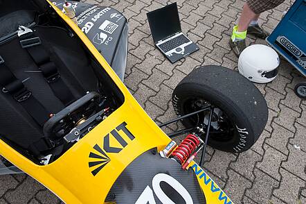 Image: KIT racing car built by students.