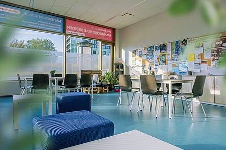 Räume der FH Dresden (Foto: Fachhochschule Dresden) Foto: Aufenthaltsräume der FH Dresden.