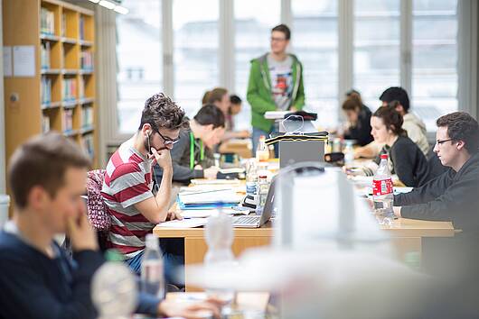 Image. KIT students working in the library.  