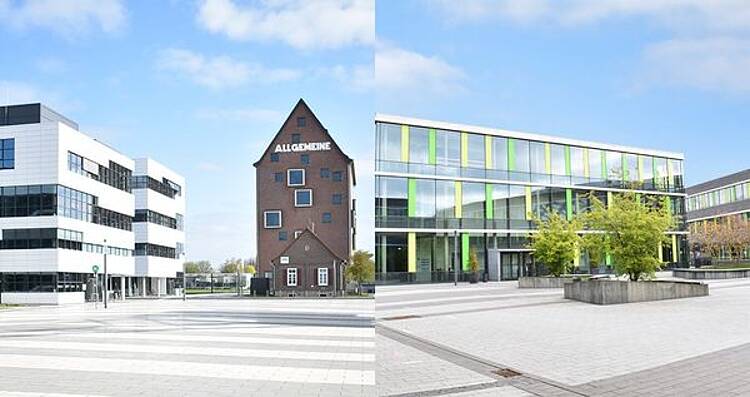 Foto: Blick auf Hochschulgebäude der Hochschule Rhein-Waal
