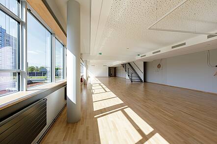 Foto: Neues Gebäude der Robert Schumann Hochschule Düsseldorf.