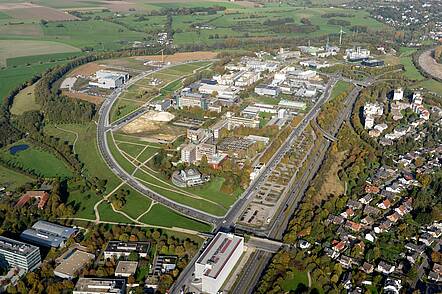 Foto: Luftaufnahmen der Aachener Campus-Bereiche Melaten und West