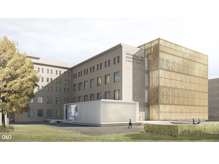 Foto: Modell des Zentralstandort der Hochschule für Schauspielkunst "Ernst Busch"