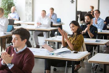 Foto: Studierende in einem Seminar der WHU – Otto Beisheim School of Management