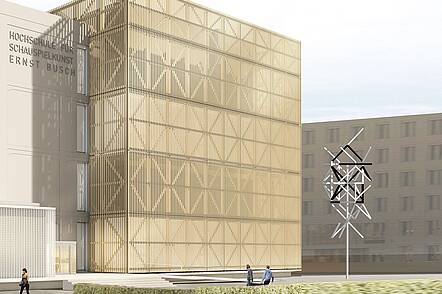 Foto: Kunst am Bau der Hochschule für Schauspielkunst "Ernst Busch"