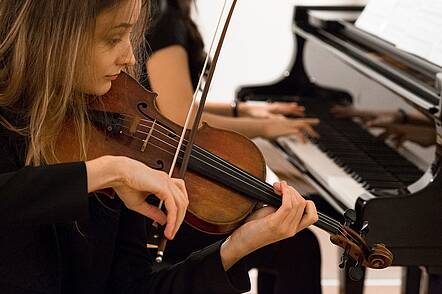 Foto: Studierende der Musik bei Proben