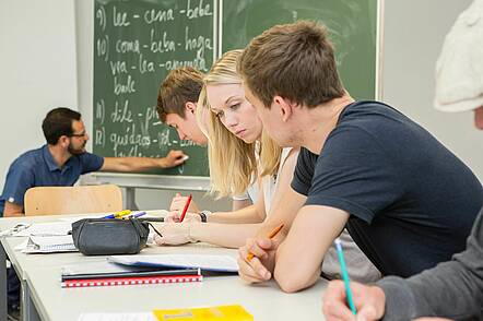 Foto: Studierende lernen im Sprachenzentrum der Viadrina