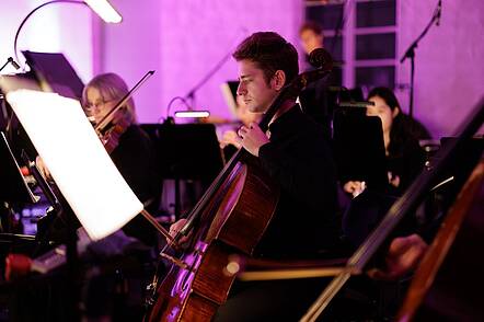 Foto: Chorauftritt an der Robert Schumann Hochschule Düsseldorf.
