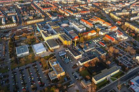 Foto: Luftansicht der Medizinischen Universität Lausitz