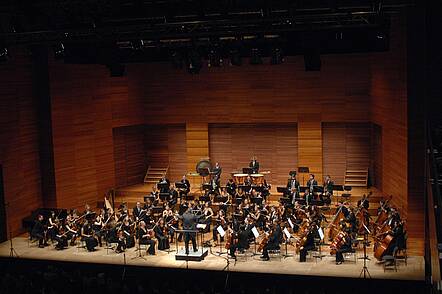 Foto: Das Hochschulorchester spielt ein Konzert