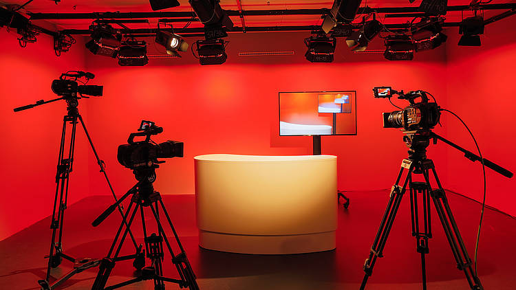 Fernsehstudio der Universität Freiburg (Foto: Universität Freiburg)