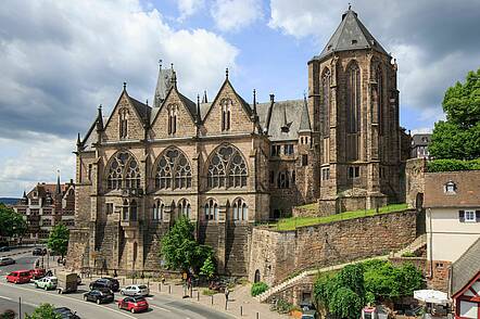 Blick auf die Alte Universität Marburg