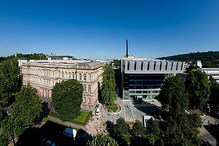 Foto: Luftaufnahme des Gebäudes Super C der RWTH Aachen